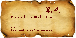 Molcsán Abélia névjegykártya